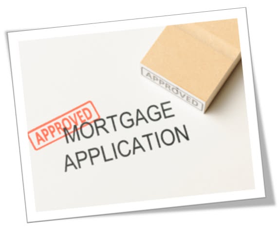 A mortgage application document stamped 'approved'