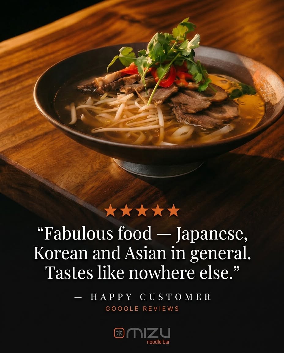 Fresh ramen noodle soup bowl with vegetables