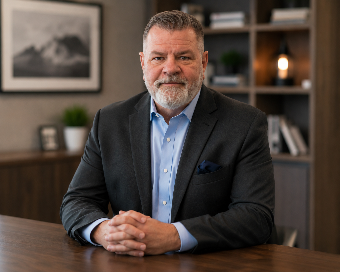 Casey Stillman, Growth Systems Strategist and Fractional Executive, seated at a desk