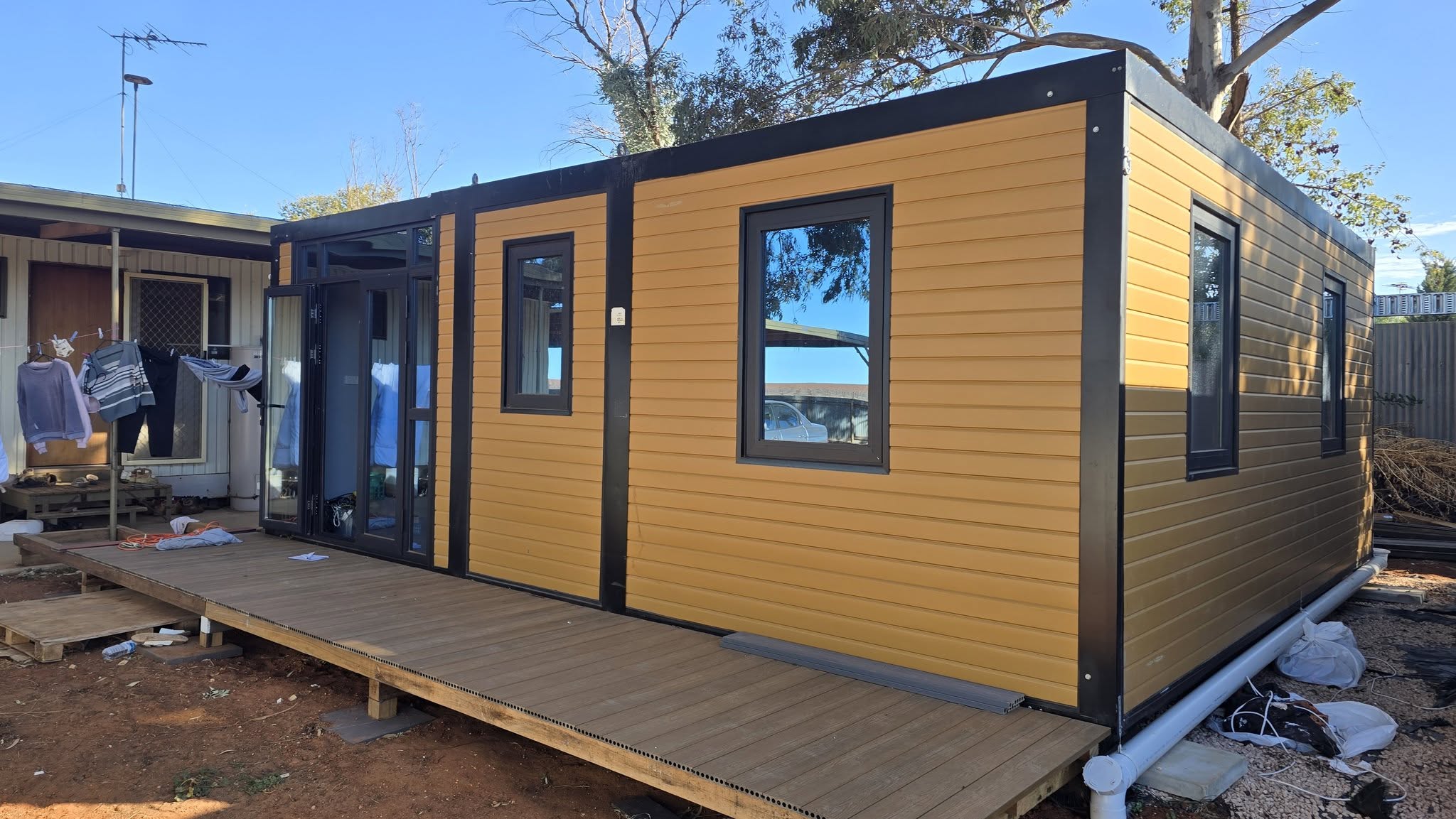 Completed modular home with timber decking — A2Z Build new home construction