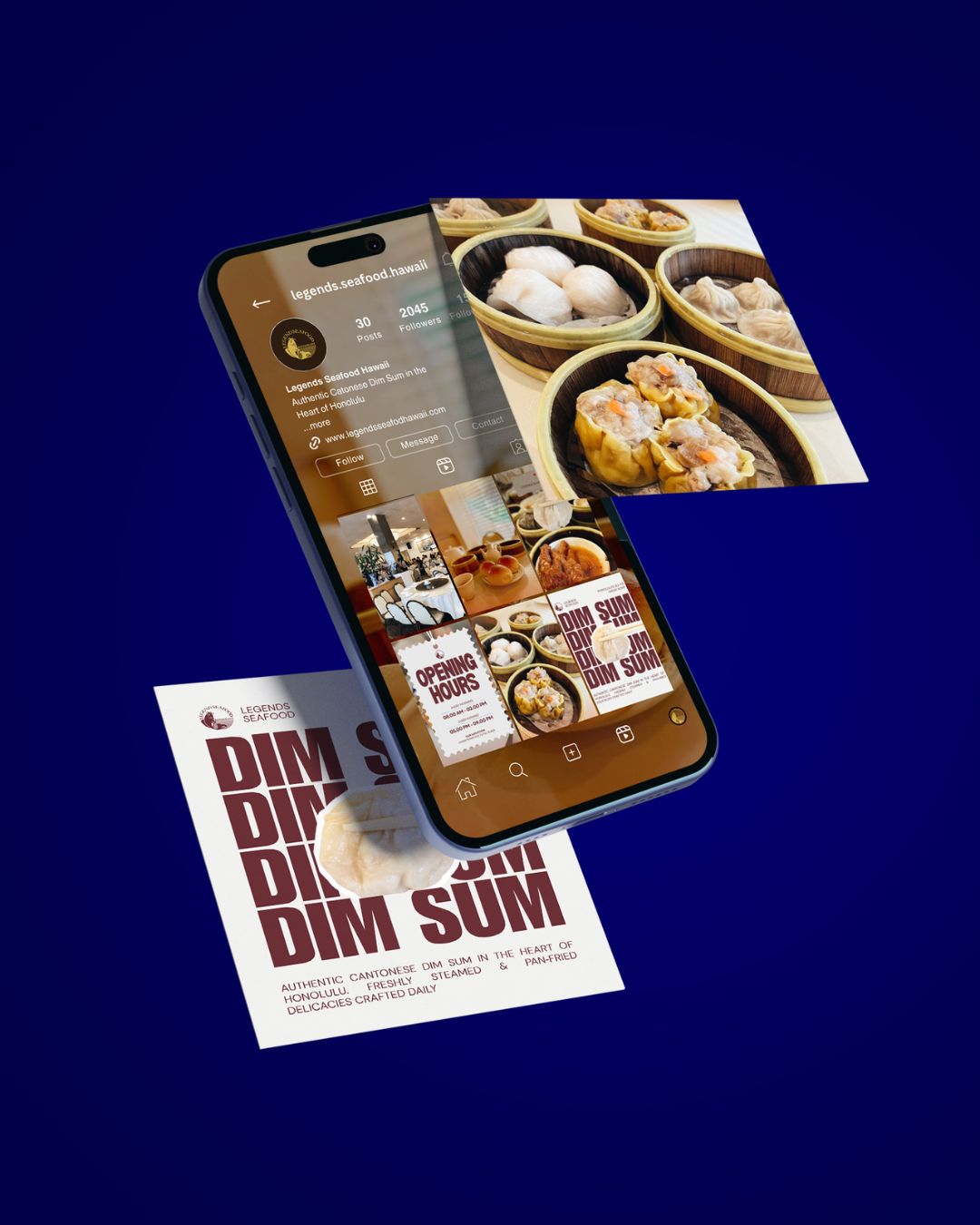 Legends Seafood Hawaii social media content creation by Essence Marketing & Design