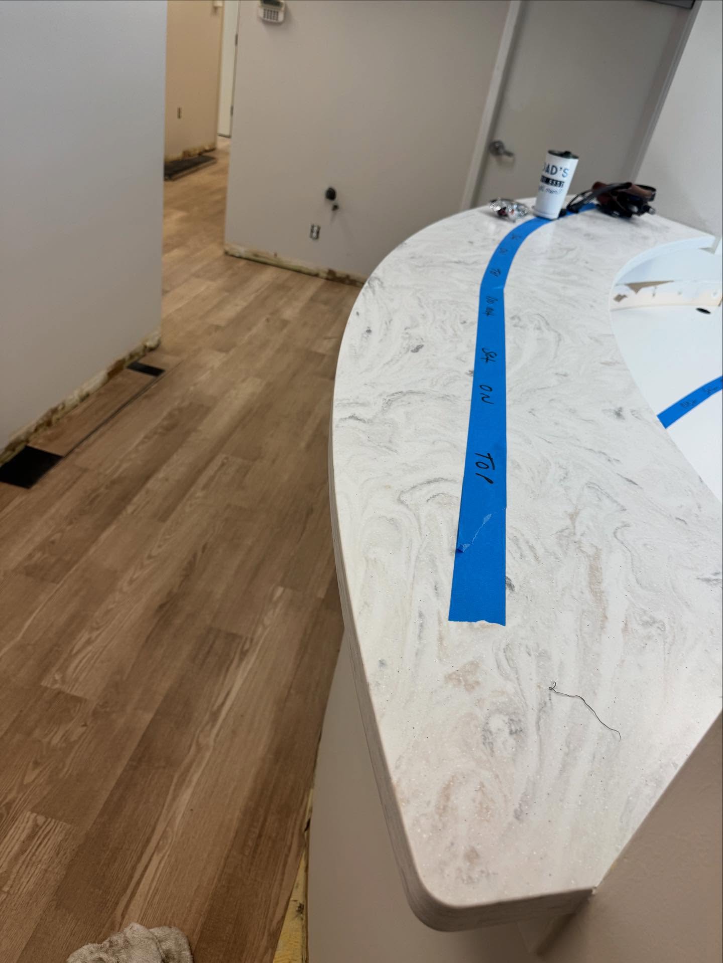 Jones Dental modern reception counter — clean marble finish and professional clinical fit-out