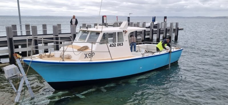 The Island Charter Boat moored at Cape Woolamai ready for a private hire