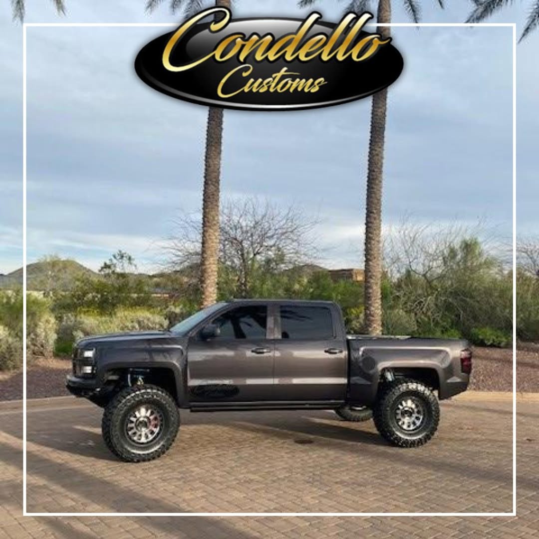 Deep candy-red powder-coated custom wheels by Condello Custom Auto