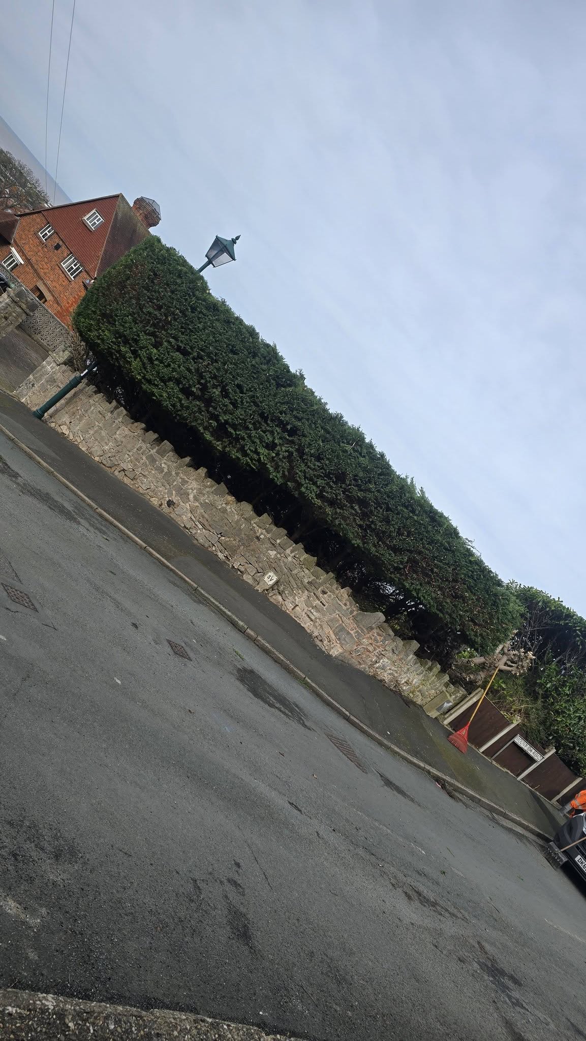 Stone retaining wall with neatly trimmed hedge and green lawn — Branching Out landscaping in Melbourne