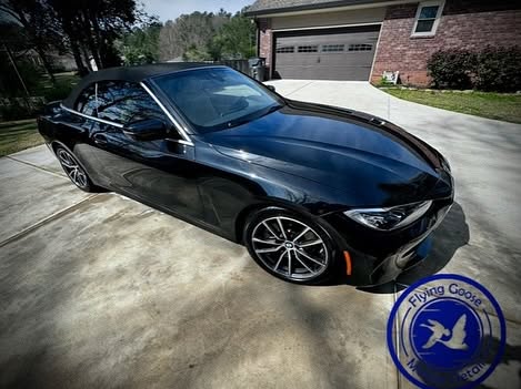 BMW Z4 convertible with a mirror-like paint finish