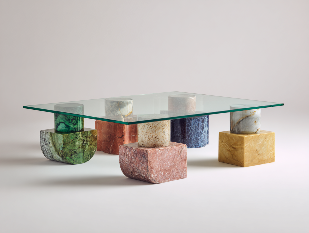 Multi-Stone Coffee Table