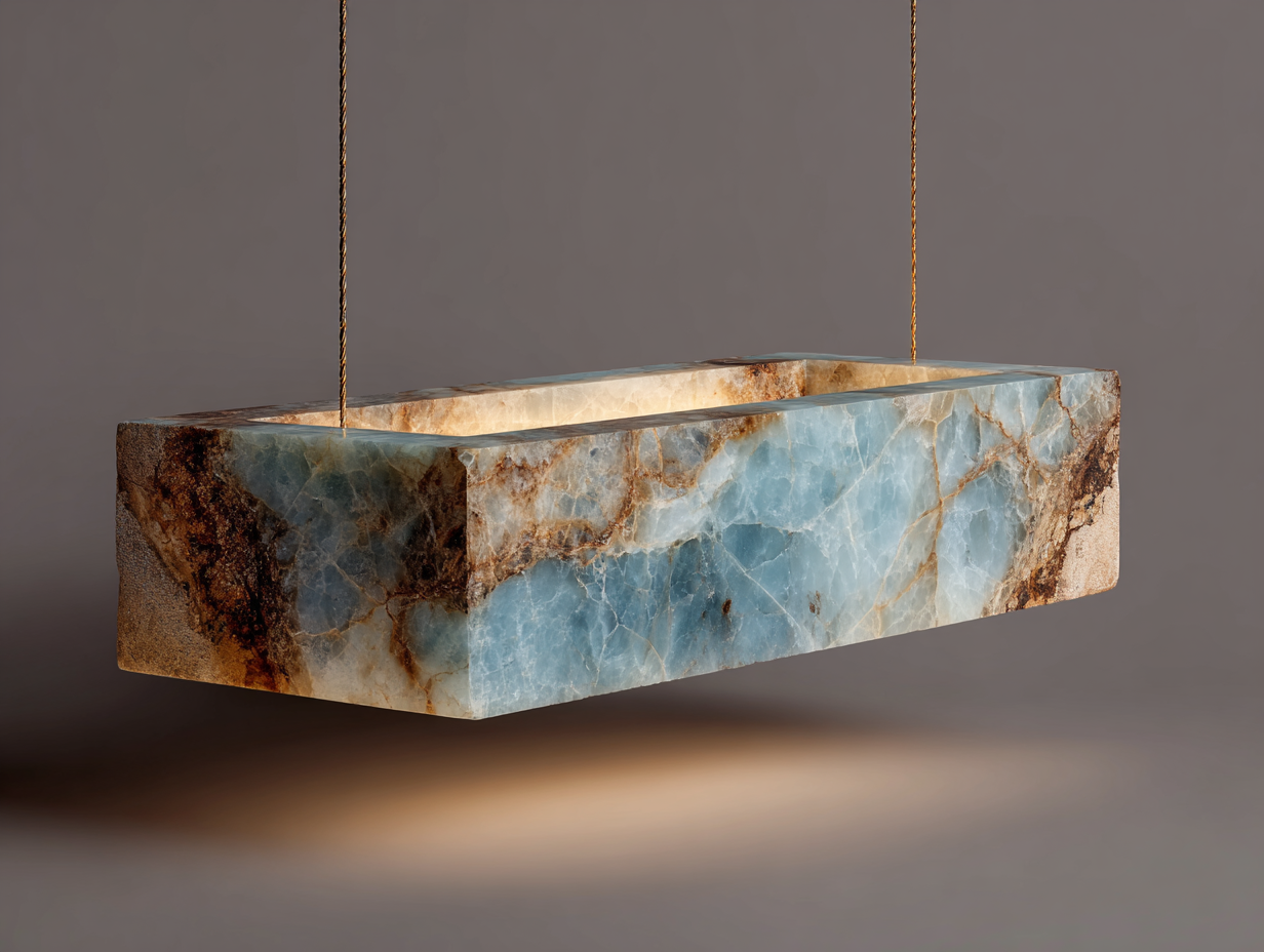 Blue Onyx Floating Vanity