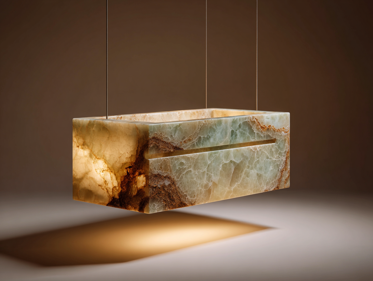 Green Onyx Floating Vanity