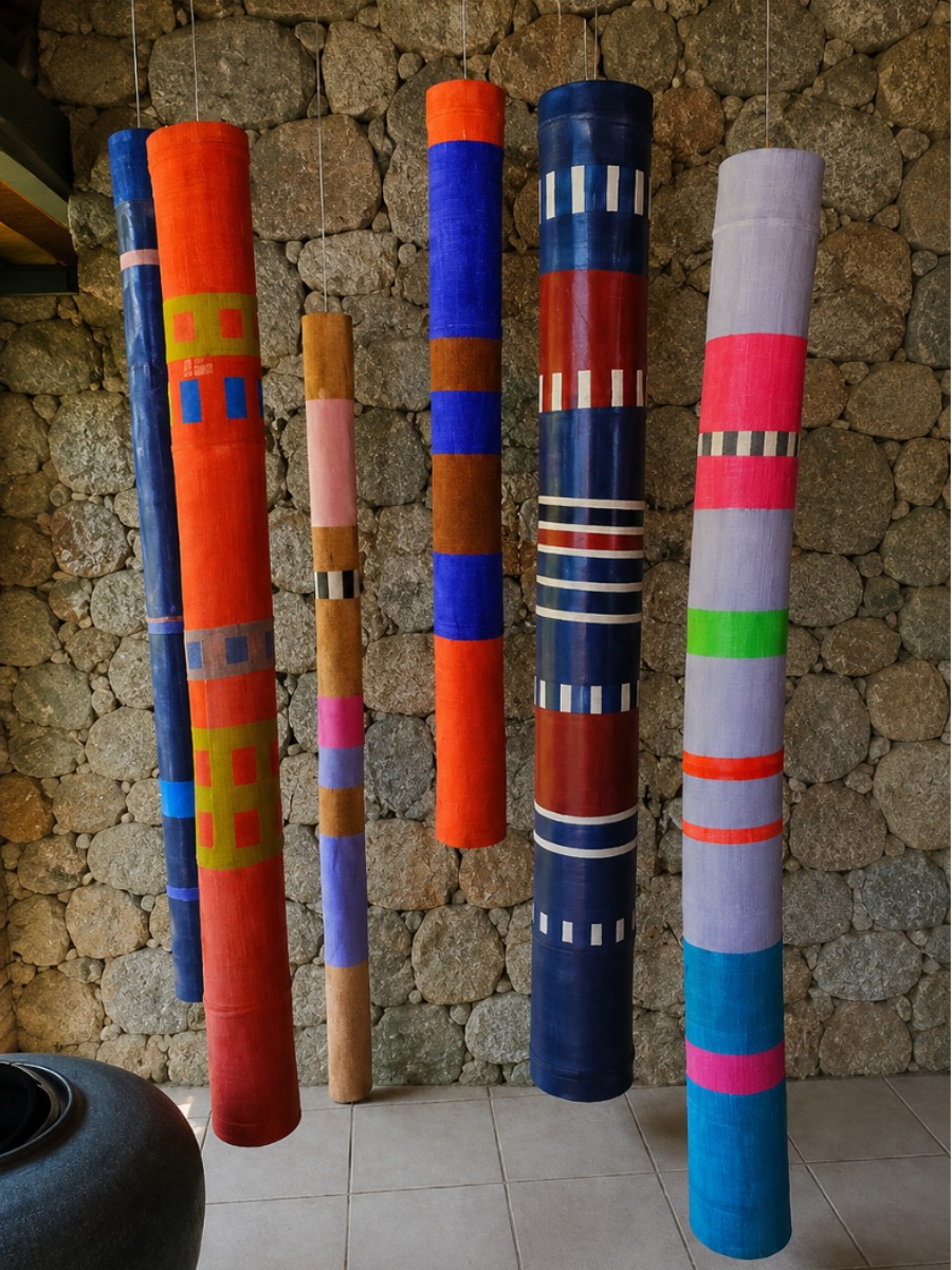 Objetos de arte com bambu