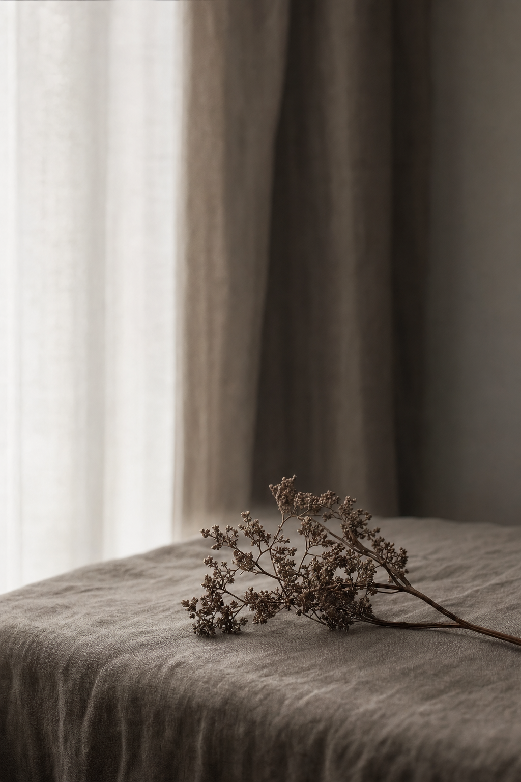 Muted tender light representing the private journal for grief and reflection