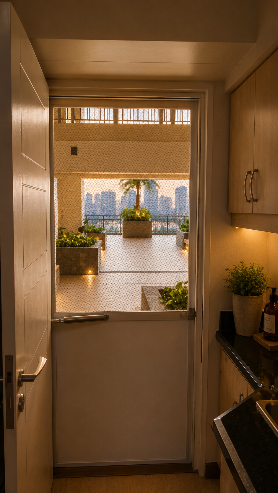 Atrium view with balcony and amenities