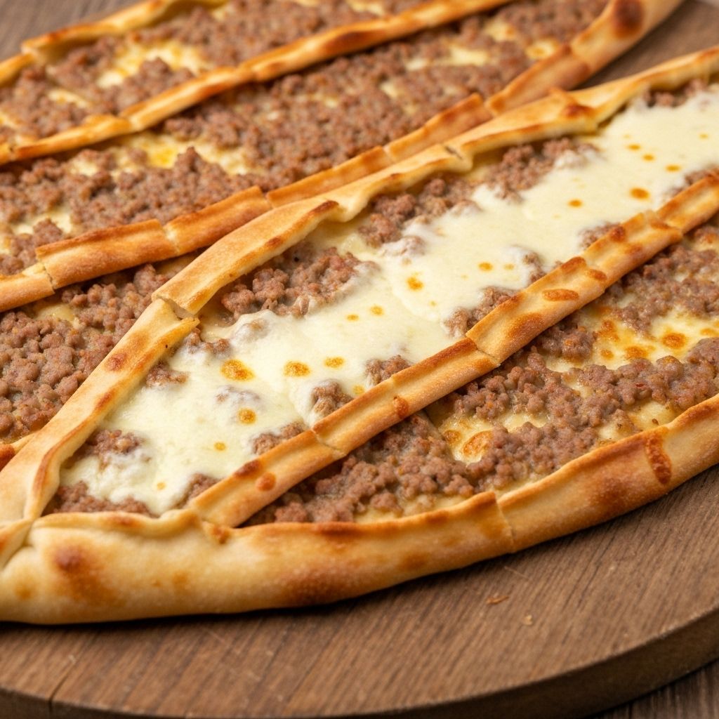Kıymalı Kaşarlı Pide
