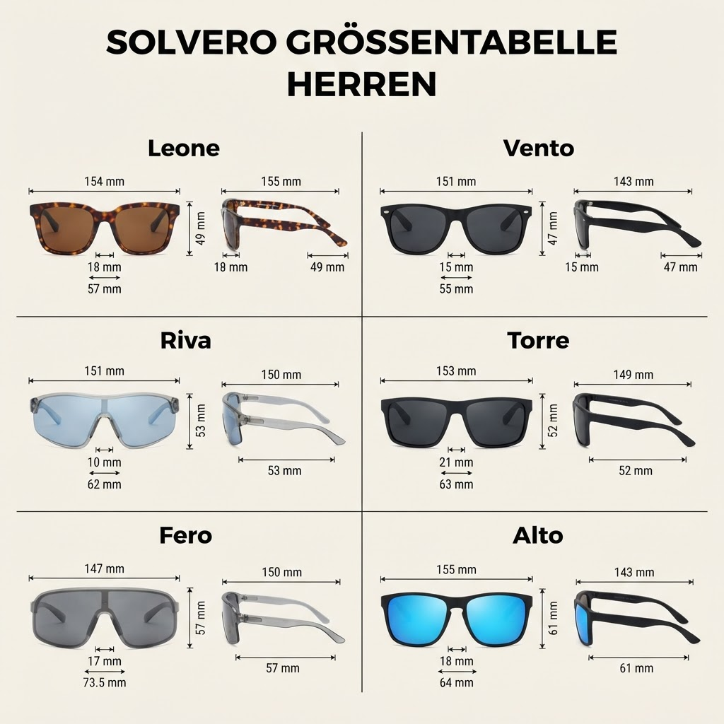 Solvero Größentabelle Herren