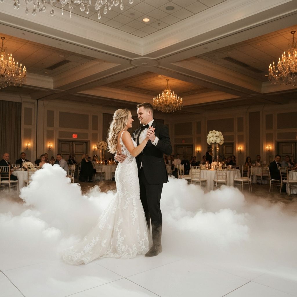 Dancing on clouds low fog effect Hull wedding
