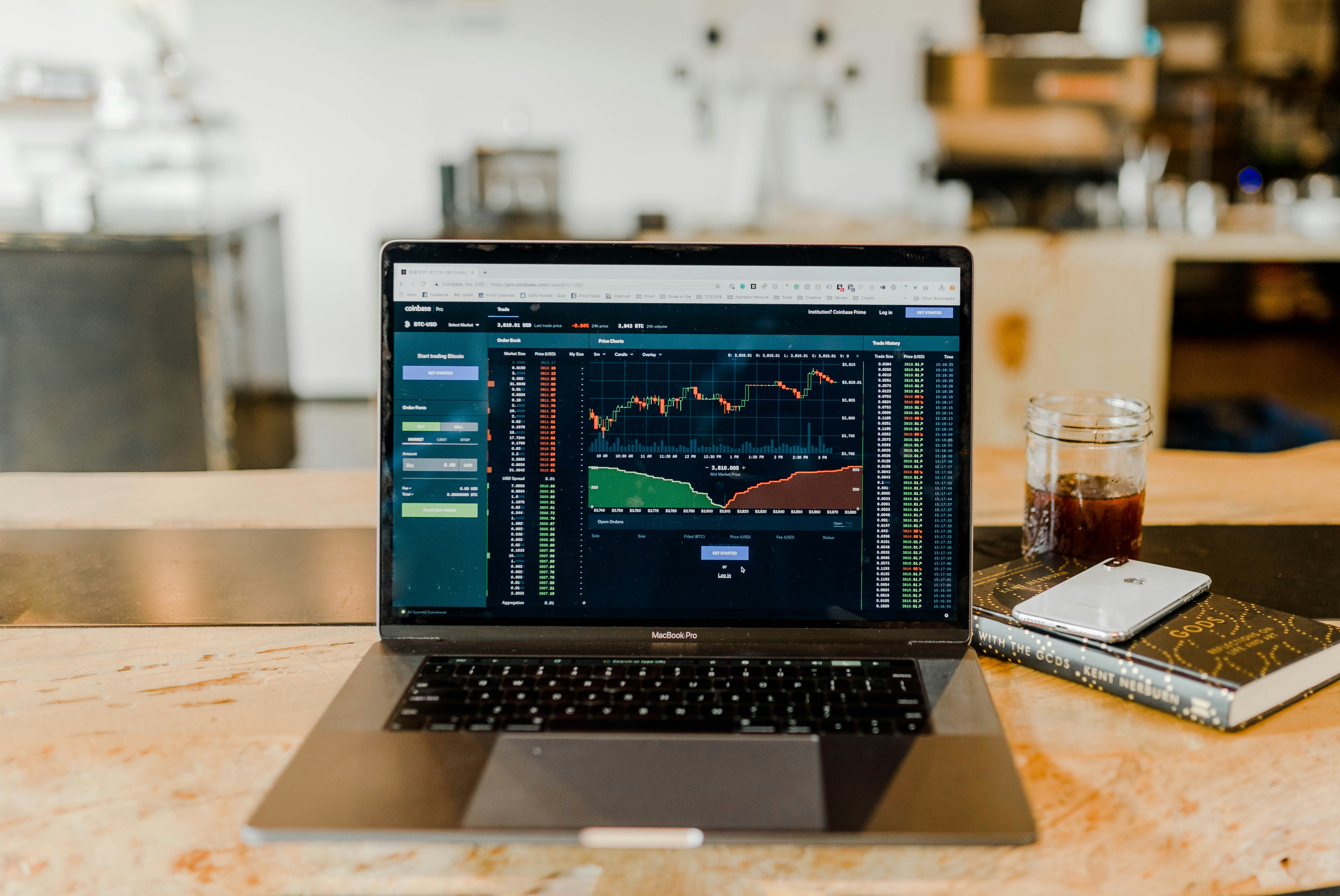 Professional trader with advanced trading platform