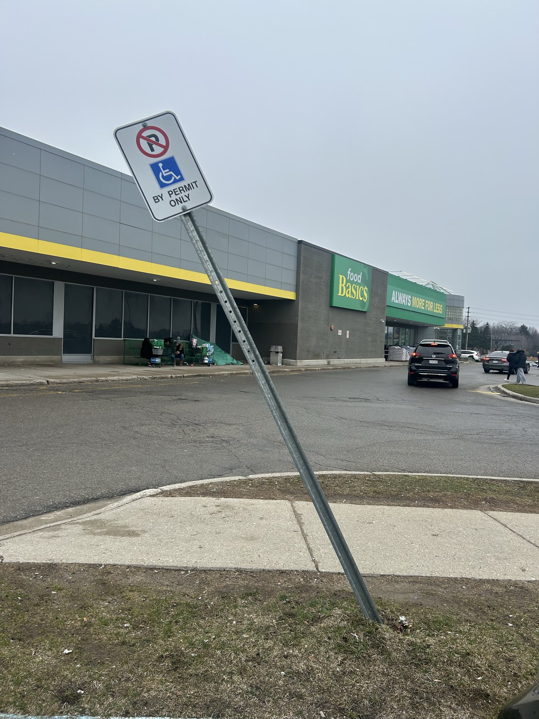 Sign Post Repair before