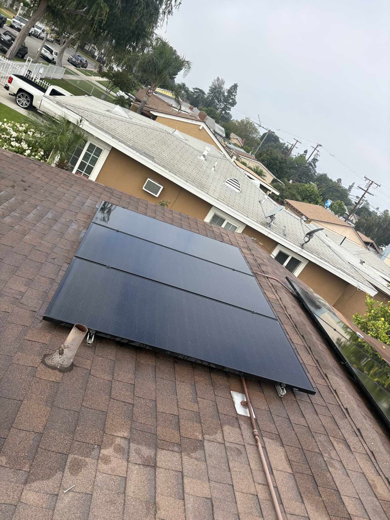 Residential solar panel cleaning completed