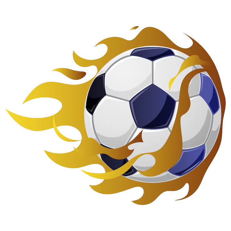 Altın alev detaylı futbol topu