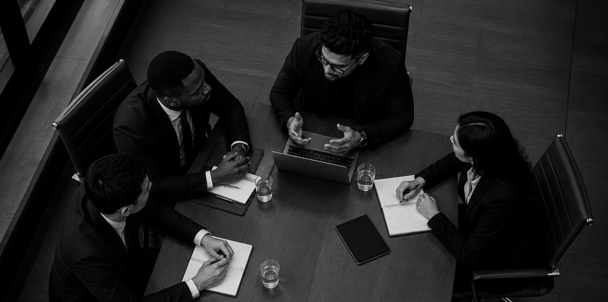 Our team collaborating on business strategy