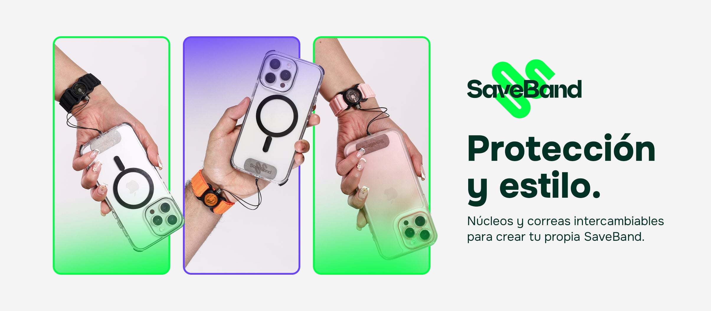 Protección y estilo - Diferentes colores de SaveBand
