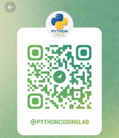Telegram QR code @PYTHONCODINGLAB