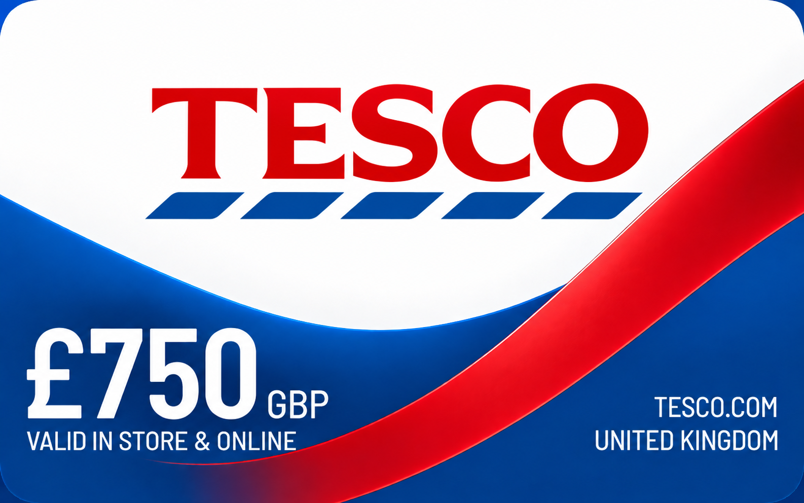 Tesco £750 gift card