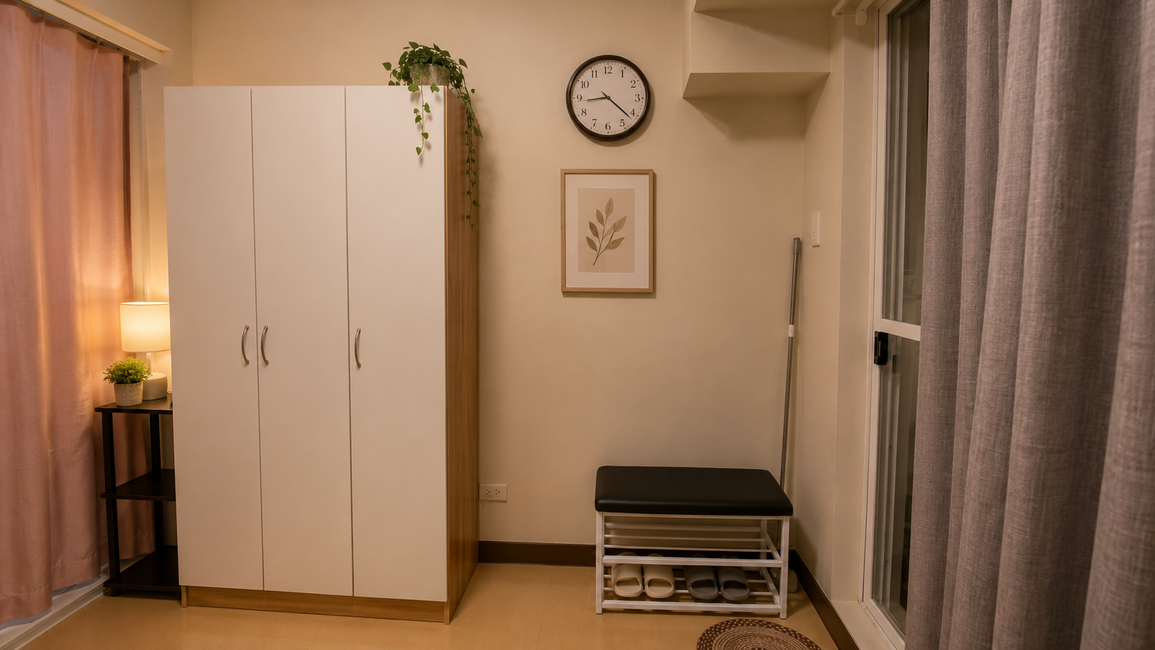 Bedroom with wardrobe and contemporary decor