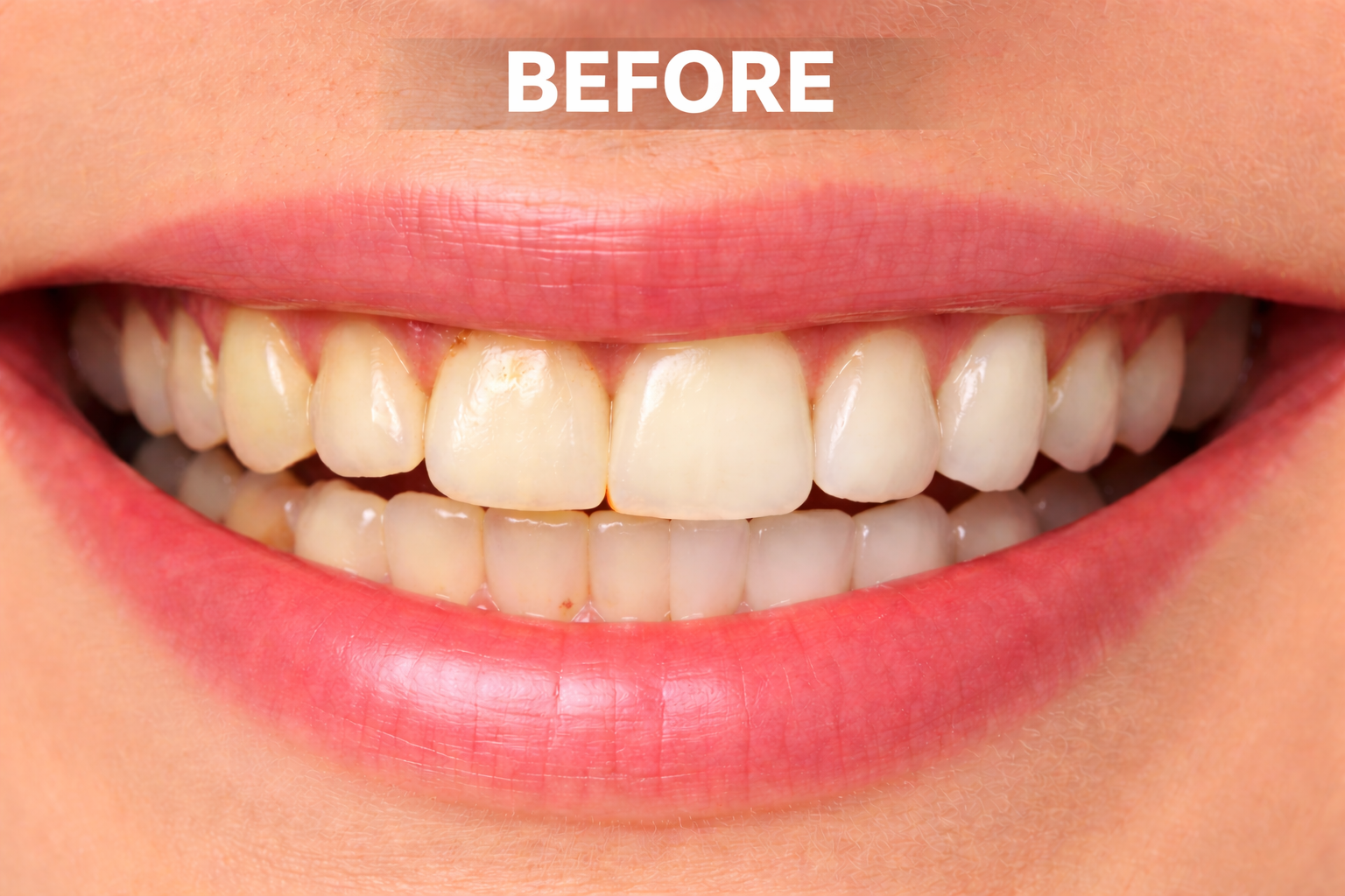 Before teeth whitening