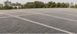 Dusty, dirty solar panels before a Solarise professional cleaning visit