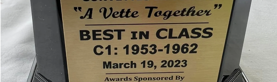 Best in Class Award — C1 Corvette 1953-1962
