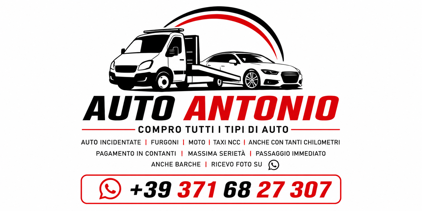 Biglietto da visita Auto Antonio — +39 371 68 27 307