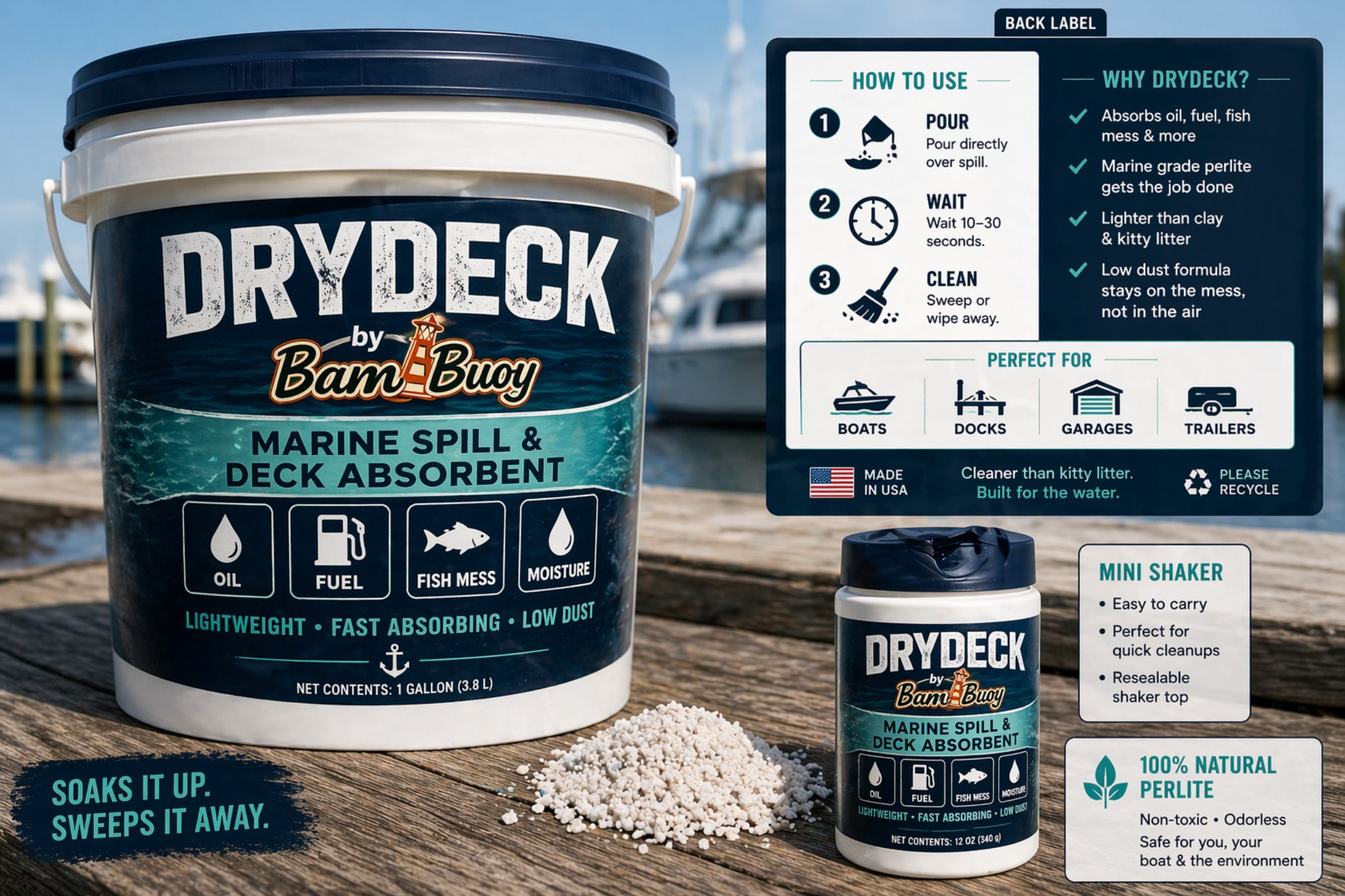 DryDeck Marine bucket and shaker