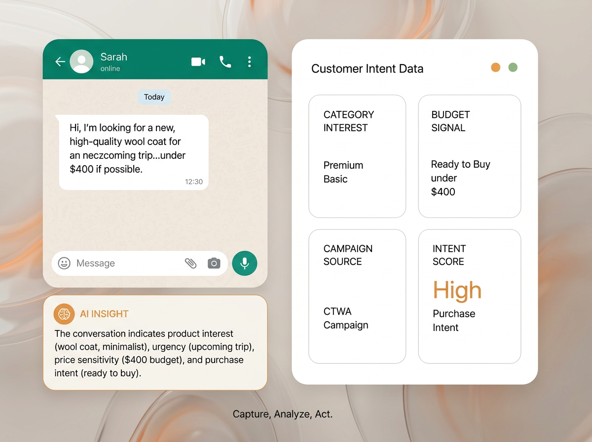 Customer intent data extraction