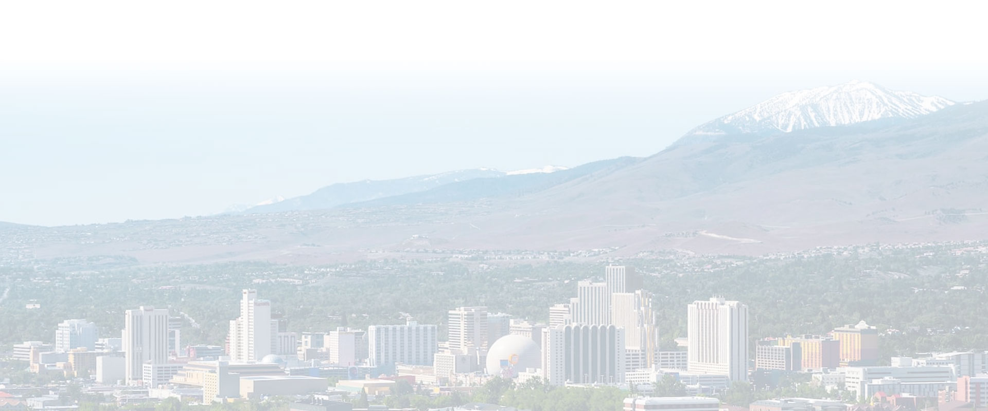 Reno cityscape with mountains