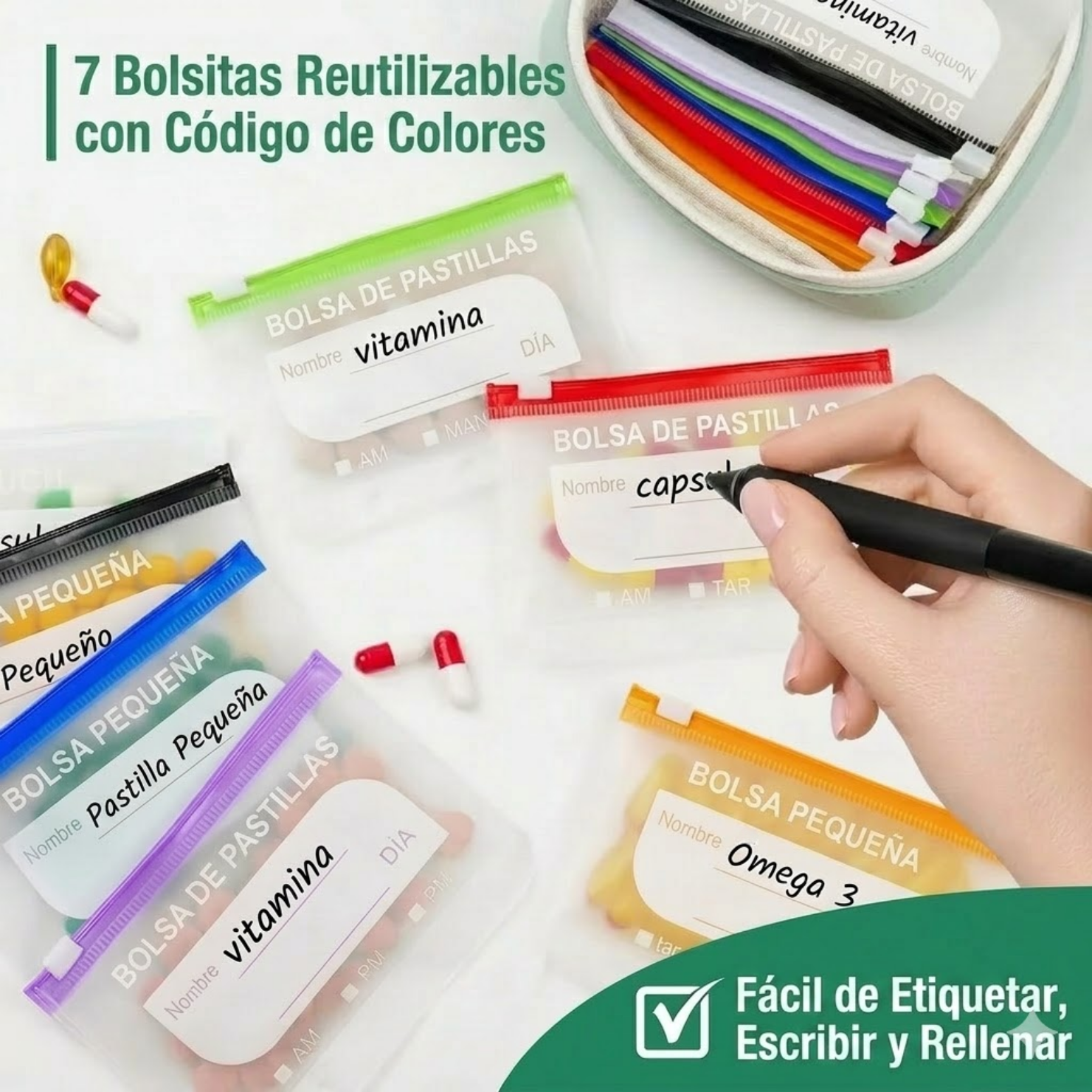 Etiquetas reutilizables