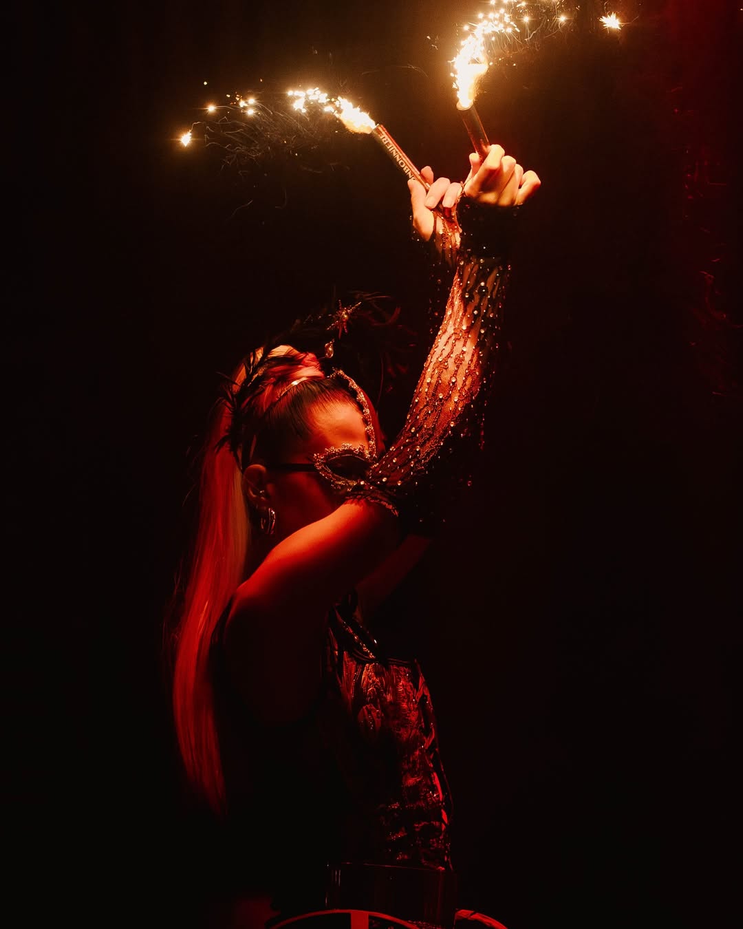 Performer silhouette