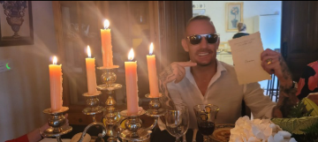 Duncan at Event with Candles