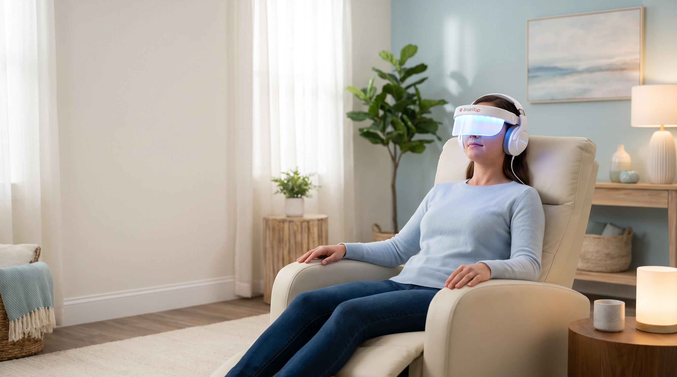 BrainTap guided relaxation therapy