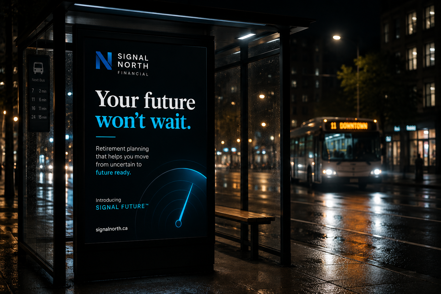 Bus Shelter - Reaching commuters during daily decision-making moments