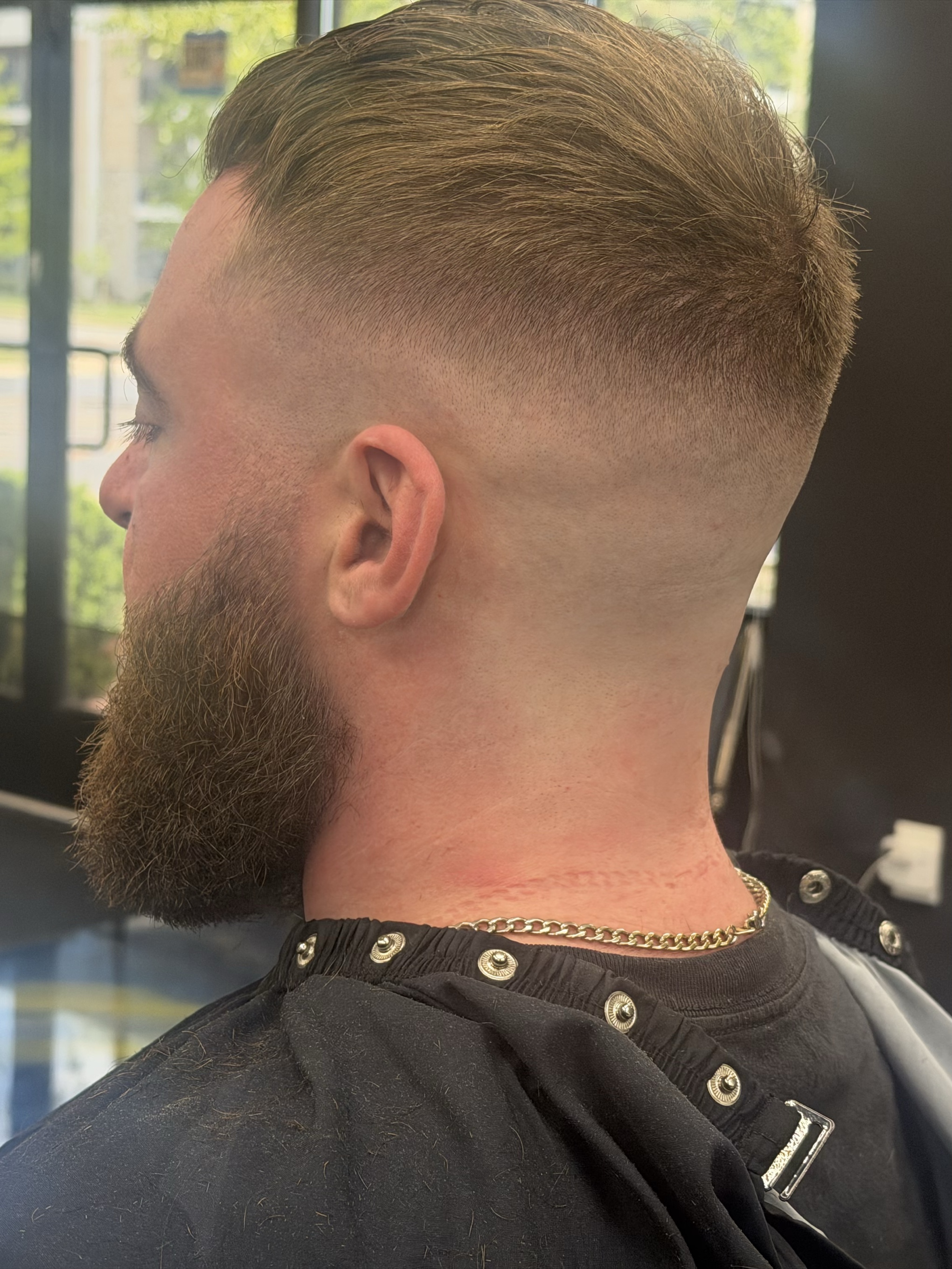 Full beard with fade