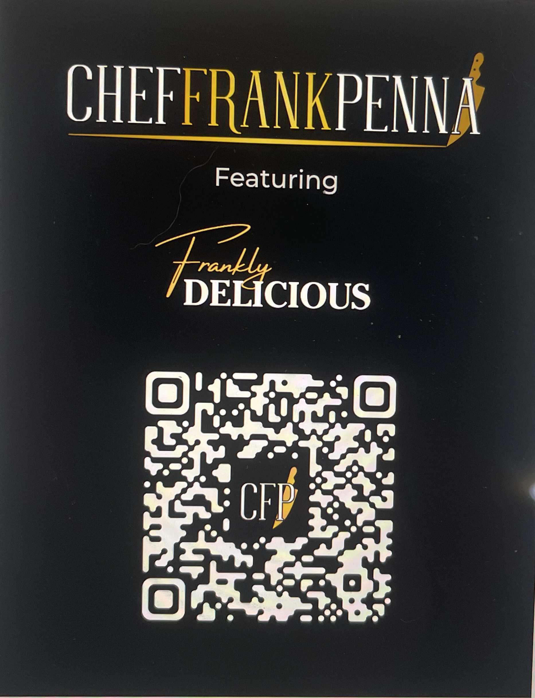 Scan to follow Chef Frank Penna - Frankly Delicious QR Code