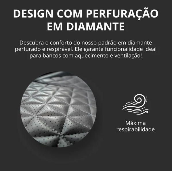Design com Perfuracao em Diamante - Maxima respirabilidade