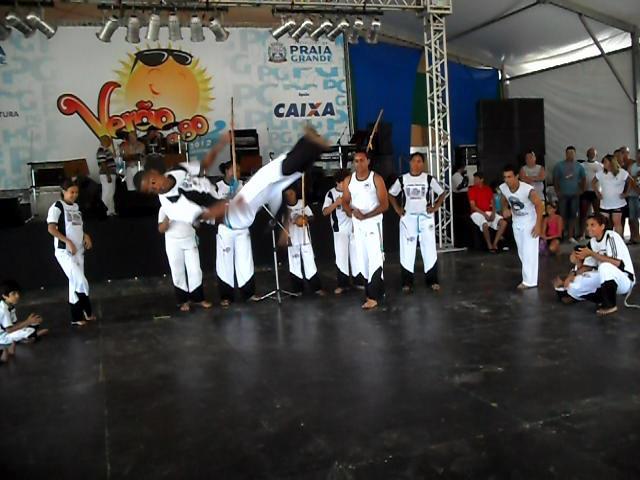 Capoeira acrobatic performance