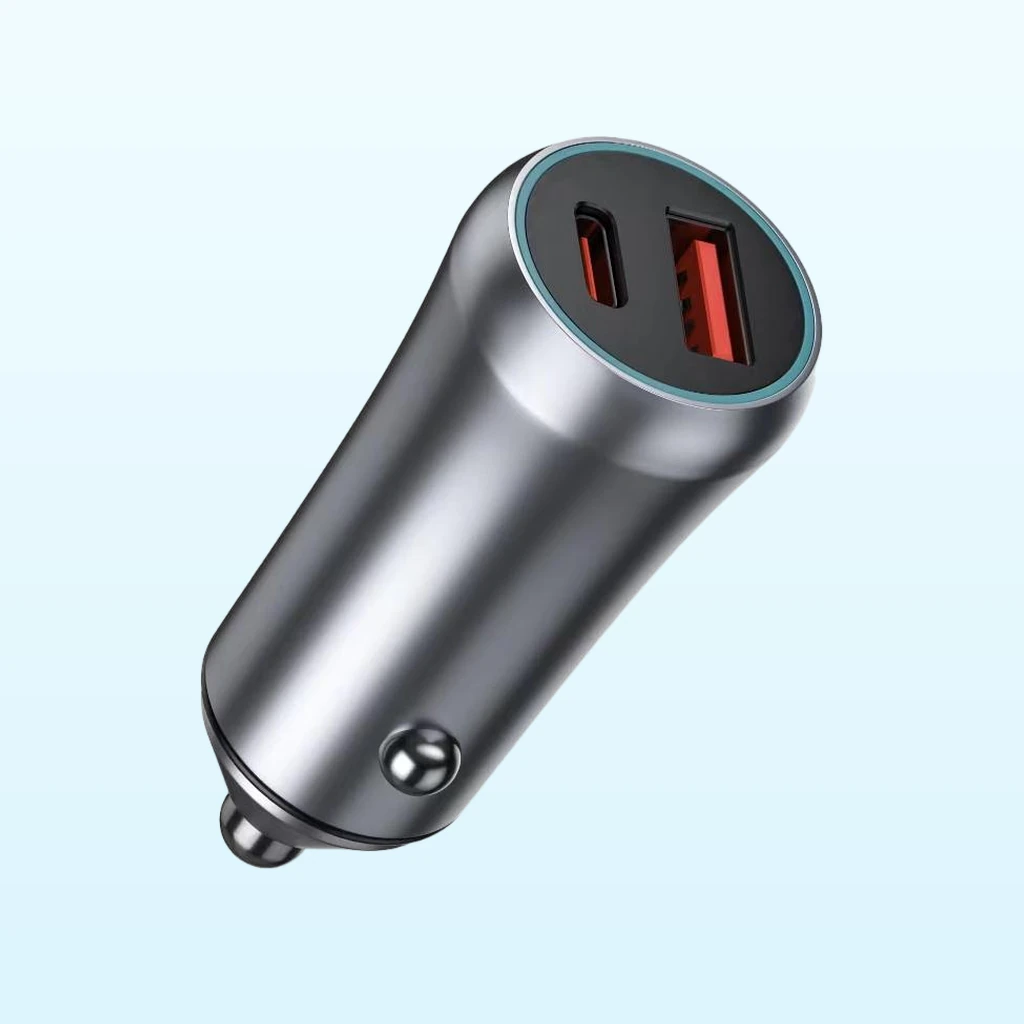 Private Label 48W USB-C PD Metal Car Charger for B2B Brands LR48AC-CAR-M02