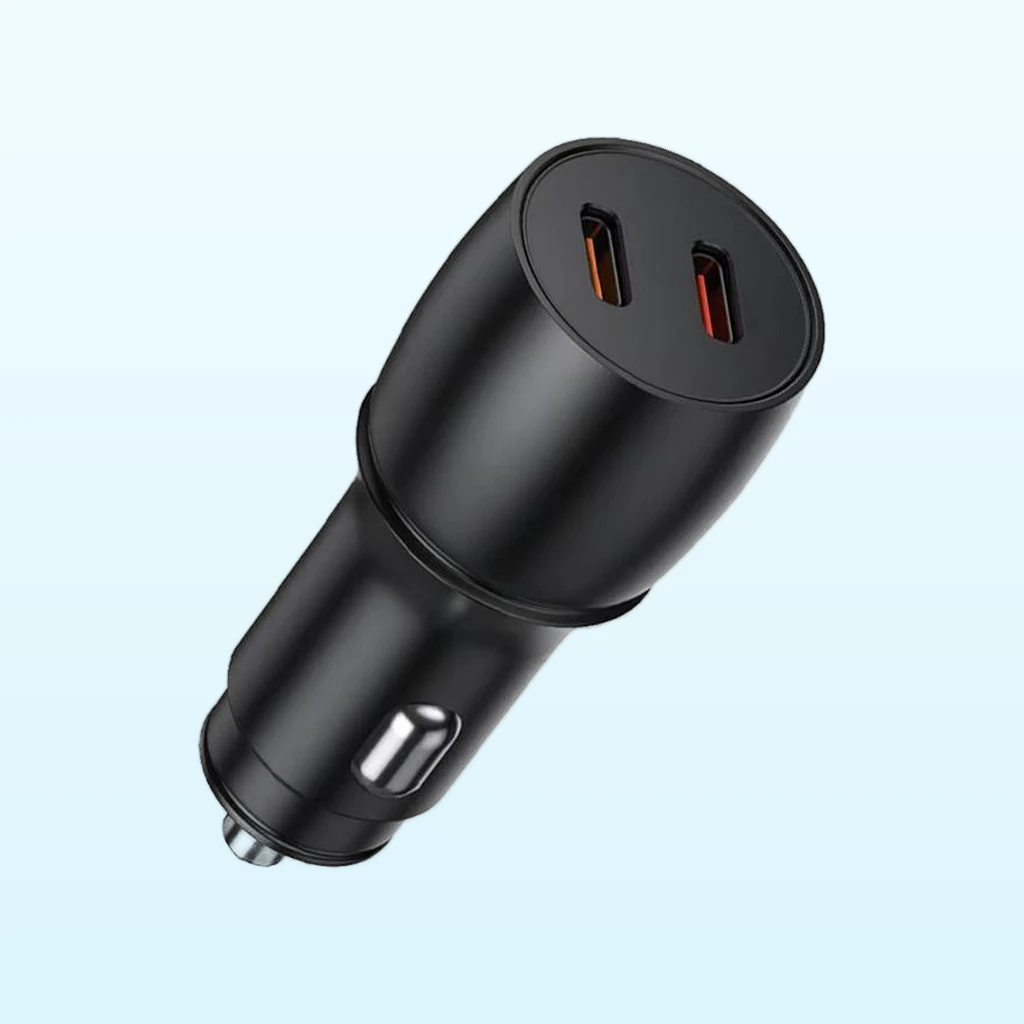 OEM 60W Dual USB-C PD Car Charger for New Type-C Devices LR60CC-CAR-M02
