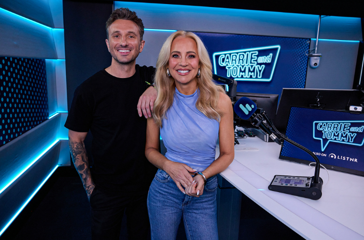 Carrie & Tommy in the studio