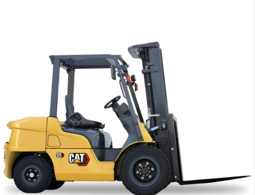 CAT DP70 diesel forklift with 7000 lb lifting capacity available for heavy duty rental in Houston Texas