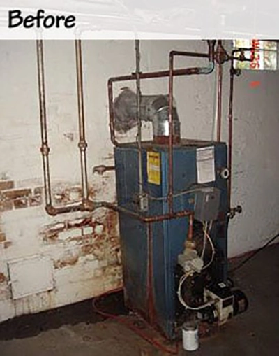 Before: Oil Boiler Replacement