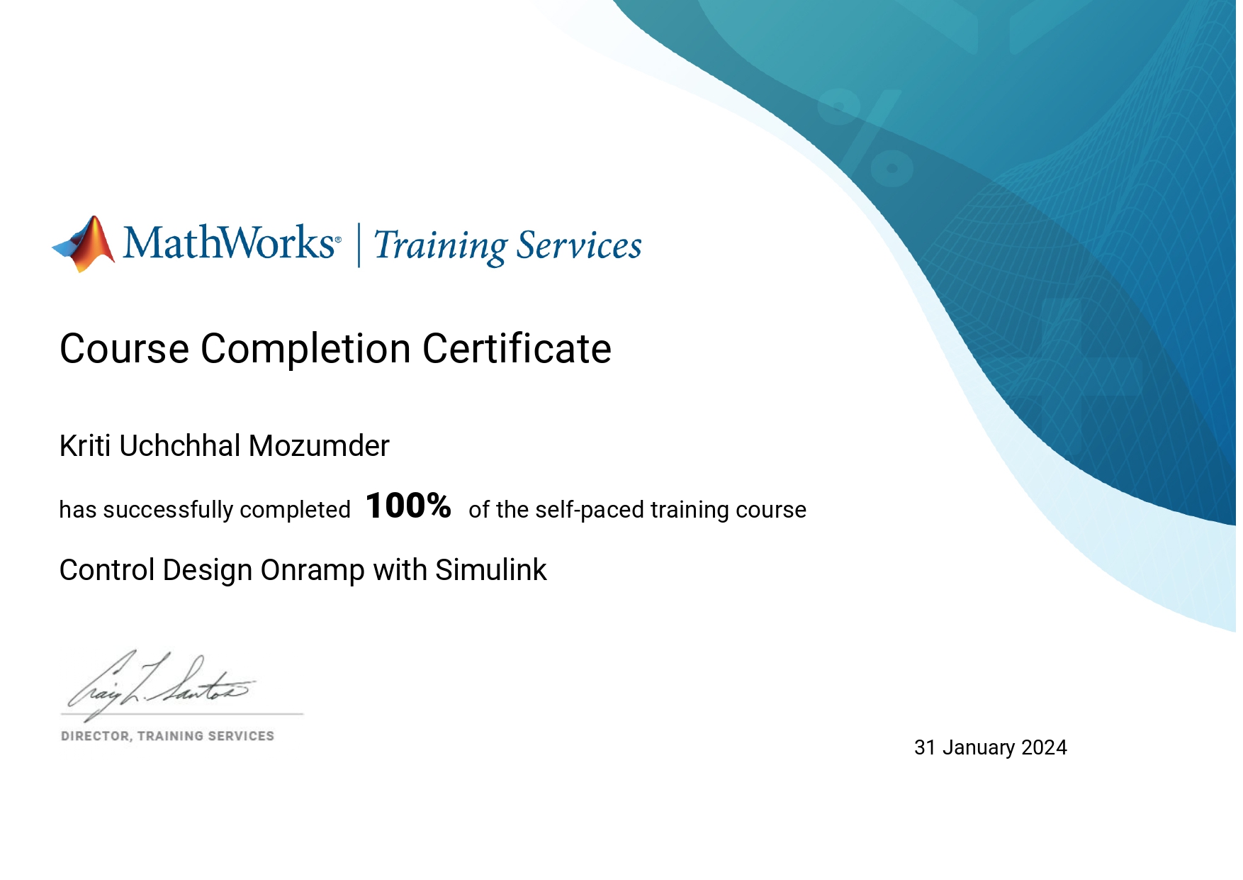 Control Design Onramp with Simulink Certificate